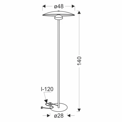 Stojací LED lampa ve skandinávském stylu LUND - 16W, 3000K (teplá bílá), bílá