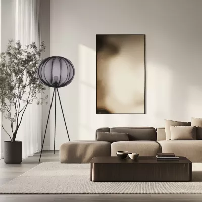 Designová stojací lampa MELLOW - 1xE27, 40W, černá