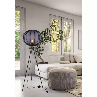 Designová stojací lampa MELLOW - 1xE27, 40W, černá