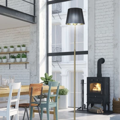 Moderní stojací lampa MILONGA - 1xE27, 60W, patina / černá