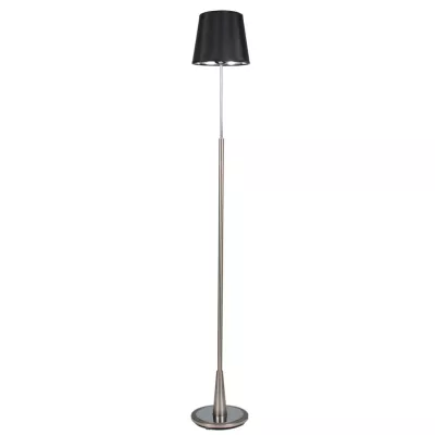 Moderní stojací lampa MILONGA - 1xE27, 60W, stříbrná / černá