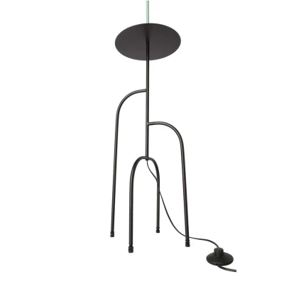 Stojací designová lampa RAVELLO - 1xE14, 40W, černá / zelená