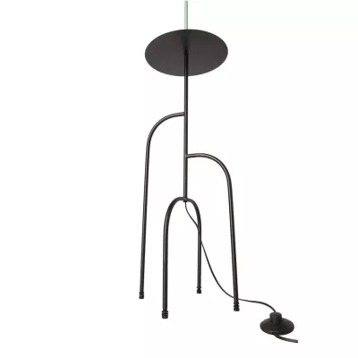 Stojací designová lampa RAVELLO - 1xE14, 40W, černá / zelená
