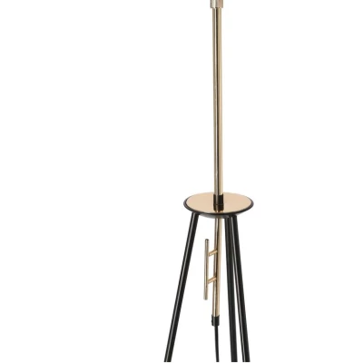 Designová stojací lampa trojnožka TAFLO - 1xE27, 60W, černá / zlatá / bílá