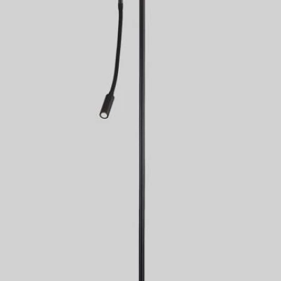 Stojací čtecí LED lampa TOKYO - 1xE27, 40W + LED 3W, 3000K (teplá bílá), černá / bílá