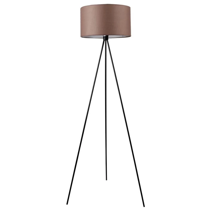 Designová stojací lampa TRIANO - 1xE27, 60W, černá / hnědá