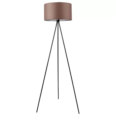 Designová stojací lampa TRIANO - 1xE27, 60W, černá / hnědá