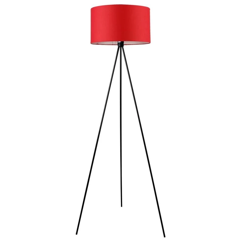 Designová stojací lampa TRIANO - 1xE27, 60W, černá / červená
