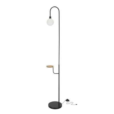 Stojací skandinávská lampa VANITY - 1xG9, 40W, černá / bílá