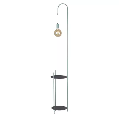 Designová stojací lampa WALK - 1xE27, 40W, černá / zelená