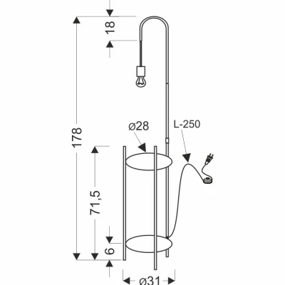 Designová stojací lampa WALK - 1xE27, 40W, černá / zelená
