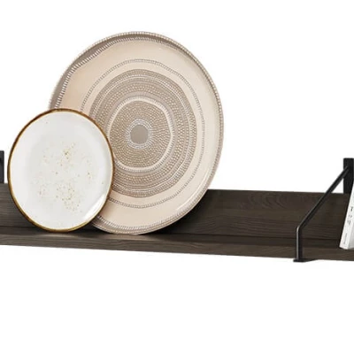 VÝPRODEJ - Nástěnná polička MEXIA - jasan portland / černá