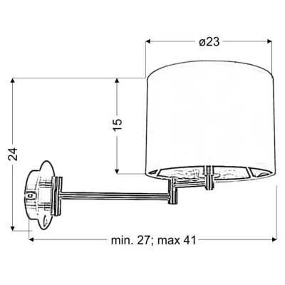 Čtecí nástěnná lampa s vypínačem ALEXIA - 1xE14, 40W, chromovaná / bílá