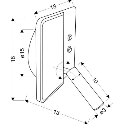 Nástěnné moderní LED osvětlení ALMA - 6W+3W, 4000K (denní bílá), bílé