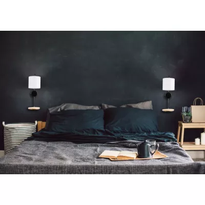 Moderní nástěnné osvětlení s podstavcem ALPINE - 1xE14, 40W, černé / bílé