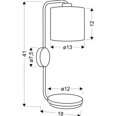 Moderní nástěnné osvětlení s podstavcem ALPINE - 1xE14, 40W, černé / bílé