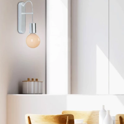 Industriální nástěnné svítidlo ALTO - 1xE27, 40W, matné bílé