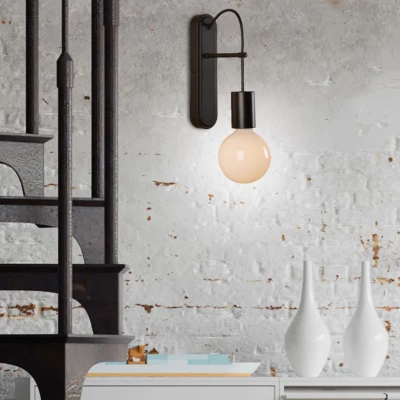 Industriální nástěnné svítidlo ALTO - 1xE27, 40W, matné černé