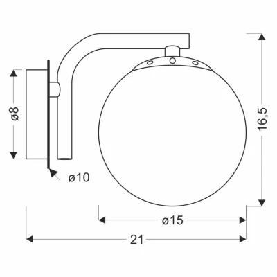 Moderní nástěnné osvětlení AMADEO - 1xE14, 40W, černé / bílé
