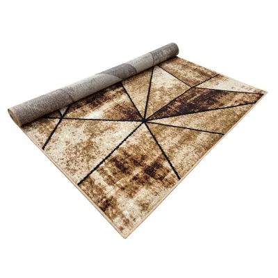 VÝPRODEJ - Geometrický kusový koberec 120x170 cm LUKEN - béžový