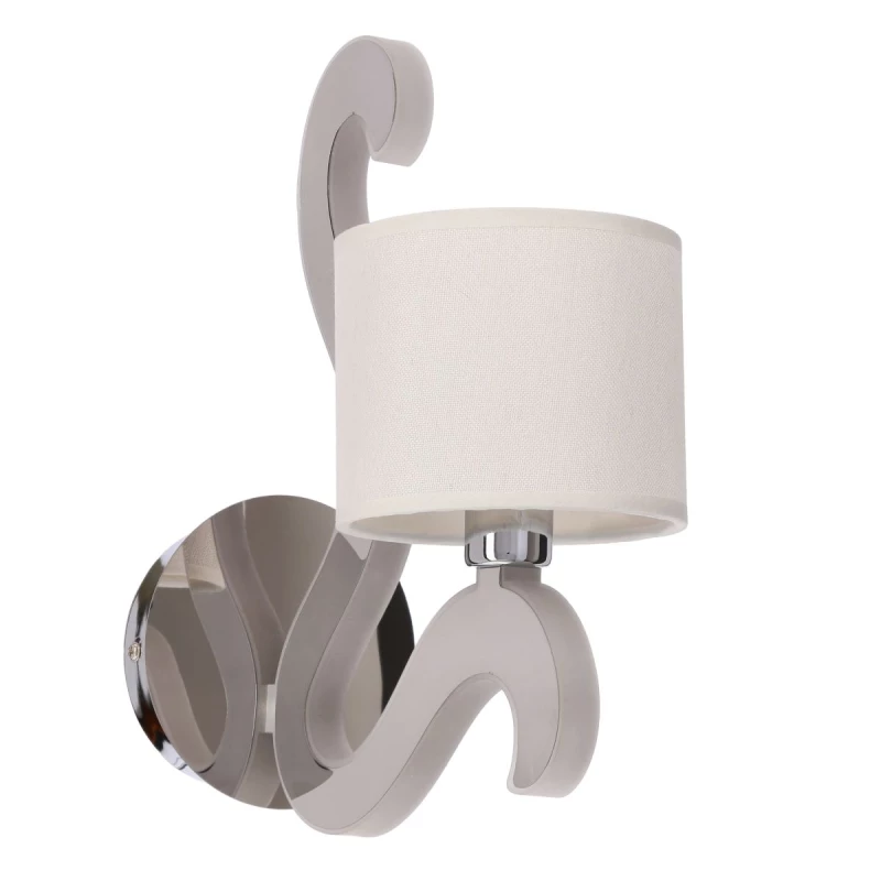 Moderní nástěnná lampa AMBROSIA - 1xE14, 40W + LED 6W, 2800K (teplá bílá), chromovaná