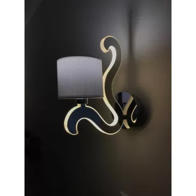 Moderní nástěnná lampa AMBROSIA - 1xE14, 40W + LED 6W, 2800K (teplá bílá), chromovaná