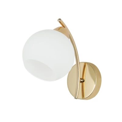 Moderní nástěnné osvětlení AMOS - 1xE27, 40W, zlaté / bílé