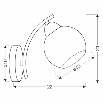 Moderní nástěnné osvětlení AMOS - 1xE27, 40W, zlaté / bílé