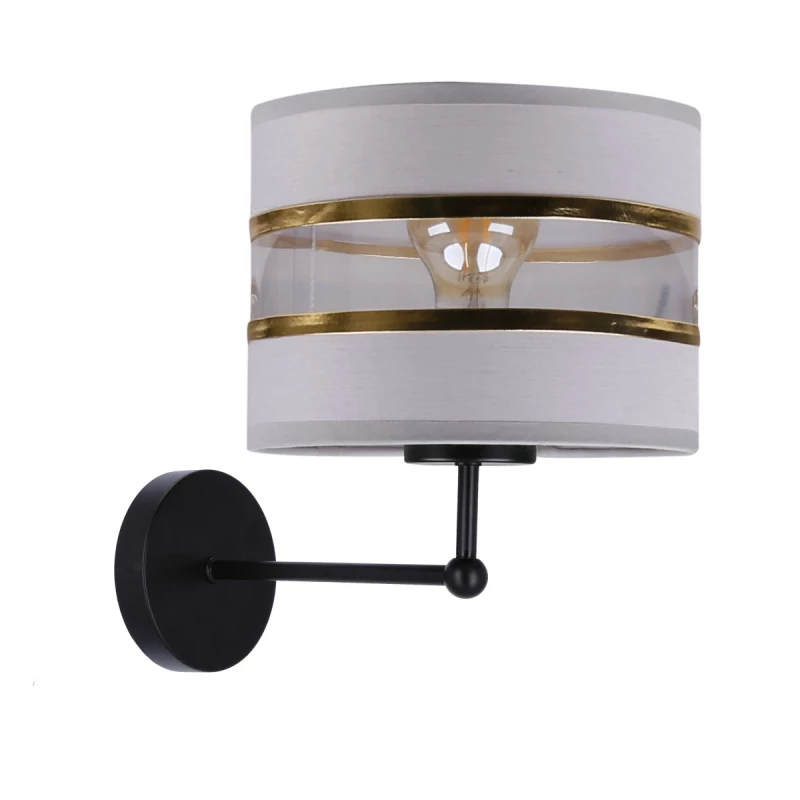 Moderní nástěnné svítidlo ANDY - 1xE27, 40W, zlaté / čiré / šedé