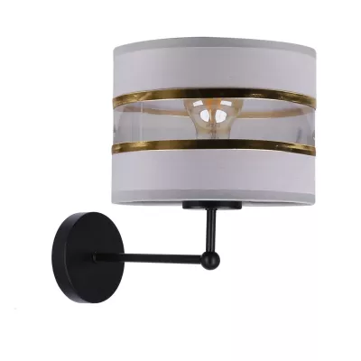 Moderní nástěnné svítidlo ANDY - 1xE27, 40W, zlaté / čiré / šedé