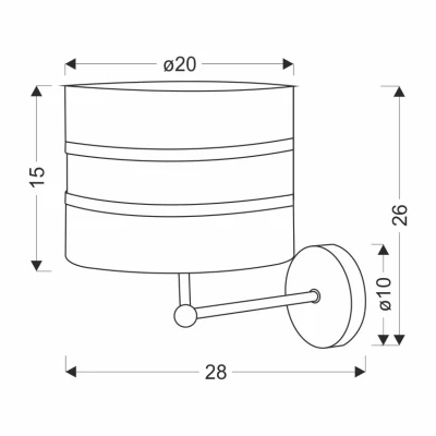 Moderní nástěnné svítidlo ANDY - 1xE27, 40W, zlaté / čiré / šedé