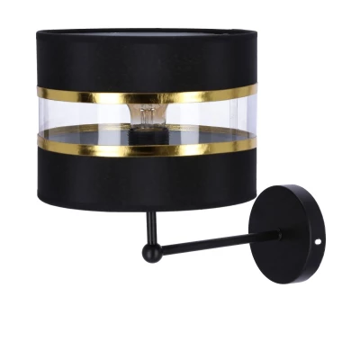 Moderní nástěnné svítidlo ANDY - 1xE27, 40W, zlaté / čiré / černé