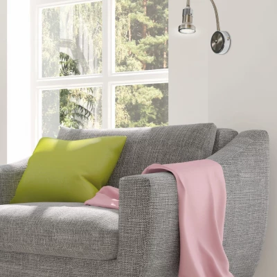 Nástěnná lampička k posteli ARKON - 1xGU10, 50W, chromovaná / stříbrná