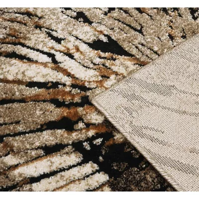 VÝPRODEJ - Kusový koberec s abstraktním vzorem 80x150 BRAWLEY 2 - béžový / hnědý