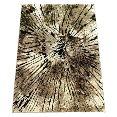 VÝPRODEJ - Kusový koberec s abstraktním vzorem 80x150 BRAWLEY 2 - béžový / hnědý