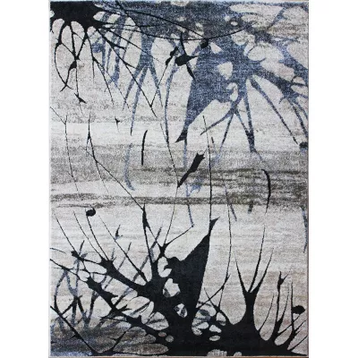 VÝPRODEJ - Moderní kusový koberec 120x180 BRAWLEY 5 - béžový / černý