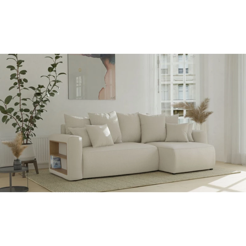 VÝPRODEJ - Rozkládací sedací souprava KIANA - světle béžová