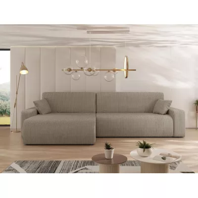 VÝPRODEJ - Sedačka s úložným prostorem CLEBURNE - béžová