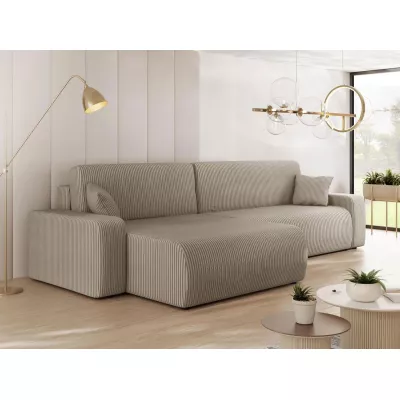 VÝPRODEJ - Sedačka s úložným prostorem CLEBURNE - béžová