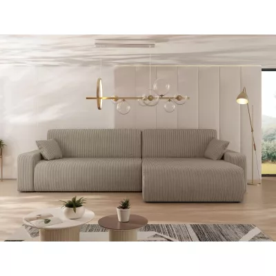 VÝPRODEJ - Sedačka s úložným prostorem CLEBURNE - béžová