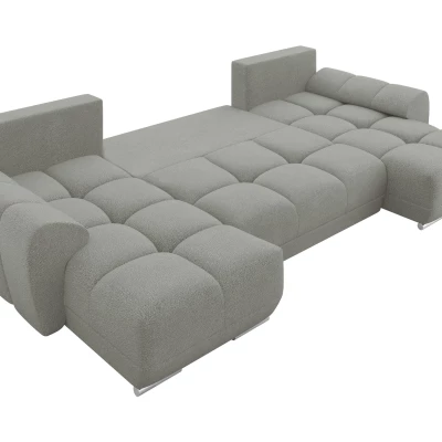 VÝPRODEJ - Rozkládací sedačka do U KIKER - světlá šedá