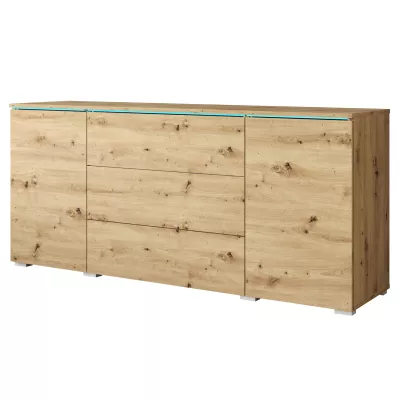 VÝPRODEJ - Kombinovaná komoda HERMINA 150 - dub artisan
