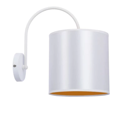 Nástěnná moderní lampa ATLANTA - 1xE27, 40W, bílá / zlatá