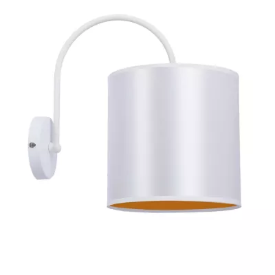 Nástěnná moderní lampa ATLANTA - 1xE27, 40W, bílá / zlatá