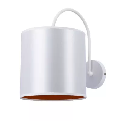 Nástěnná moderní lampa ATLANTA - 1xE27, 40W, bílá / zlatá