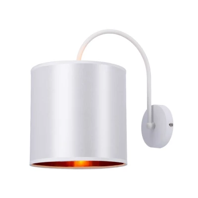 Nástěnná moderní lampa ATLANTA - 1xE27, 40W, bílá / zlatá