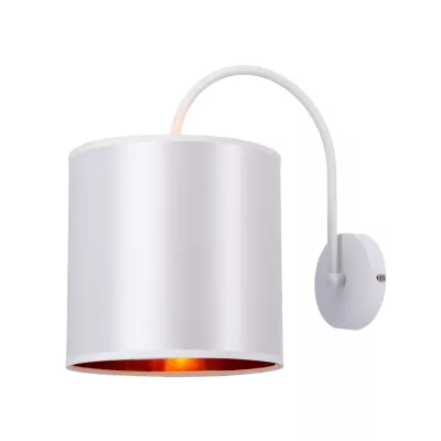 Nástěnná moderní lampa ATLANTA - 1xE27, 40W, bílá / zlatá