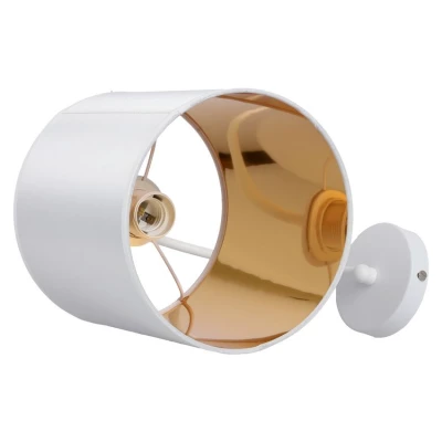 Nástěnná moderní lampa ATLANTA - 1xE27, 40W, bílá / zlatá