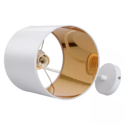 Nástěnná moderní lampa ATLANTA - 1xE27, 40W, bílá / zlatá