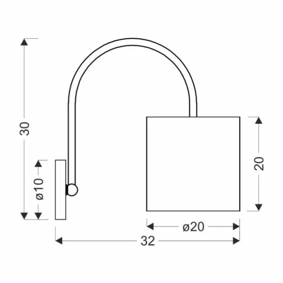 Nástěnná moderní lampa ATLANTA - 1xE27, 40W, bílá / zlatá